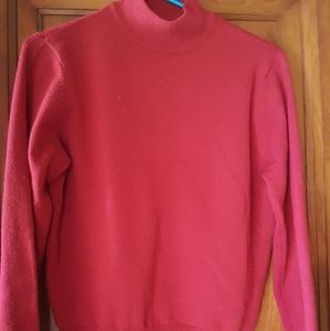 Mock turtleneck woolen sweater